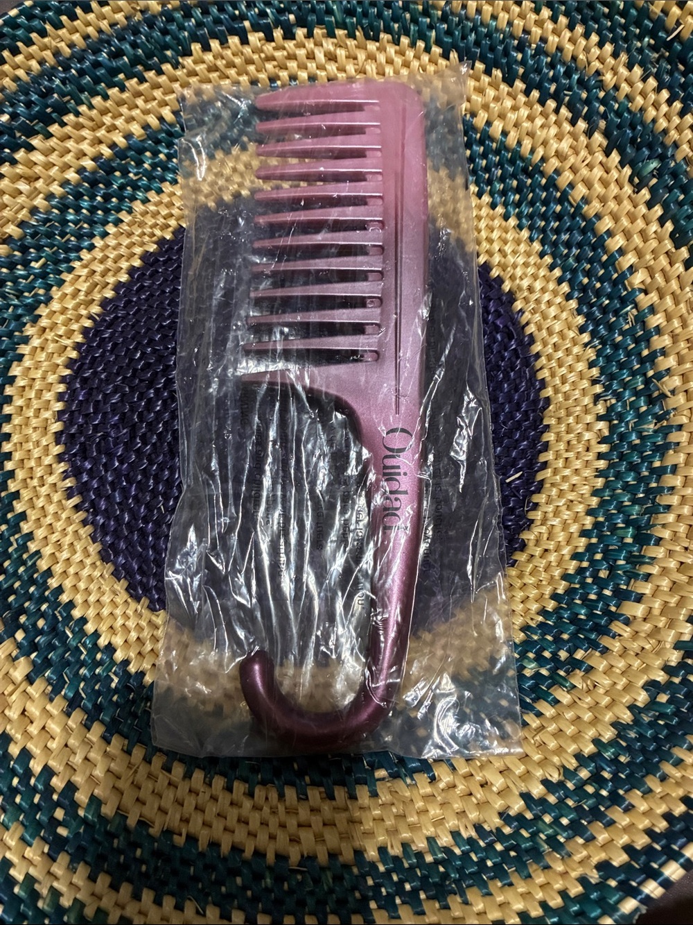 Ouidad Wide-Tooth Detangling Comb with Hook Handle